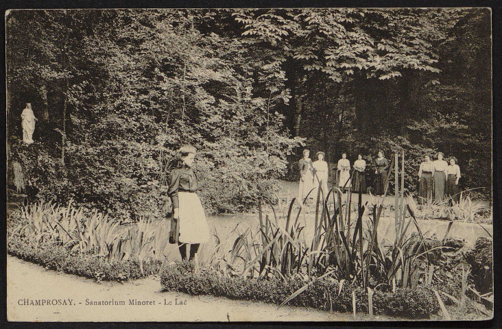 Draveil.- Champrosay. Sanatorium Minoret : le lac (avril 1912). 