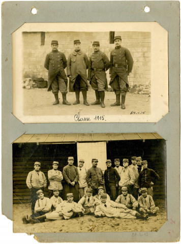 Photographies, cartes vues et correspondances sur cartes, 1912, 1915-1919, album.