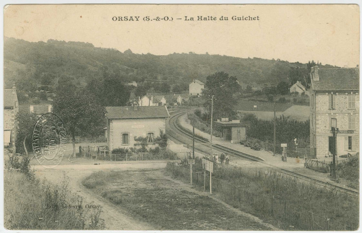 ORSAY. - Le Guichet. La halte du Guichet. Edition Lefèvre, 1910, 1 timbre à 10 centimes. 