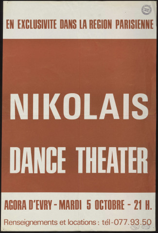 EVRY. - Nikolais Dance Theater, Agora d'Evry, [5 octobre 1983]. 