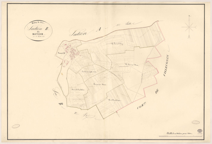 BOISSY-LE-SEC. - Section B : Rotoir (le), 1ère feuille. 