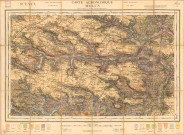 Carte agronomique MELUN (SCEAUX), carte topographique de l'Etat-major et carte géologique des Mines, dressée par Gustave LEFEVRE, ingénieur agronome, 1898-1899. Ech. 1/50 000. Sur toile. Coul. Dim. 0,73 x 0,54. 