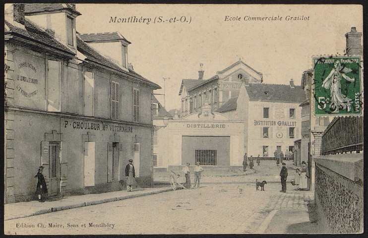 Montlhéry.- Ecole commerciale Graillot (6 janvier 1909). 