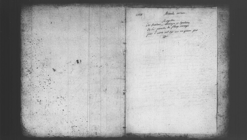 FLEURY-MEROGIS. (Plessis-le-Comte). Paroisse Saint-Rédempteur : Baptêmes, mariages, sépultures : registre paroissial (1758-1769). 