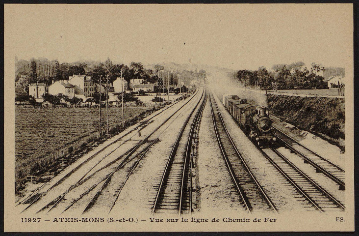 Athis-Mons.- Vue sur la ligne de chemin de fer [1904-1930]. 