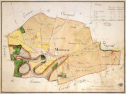 MONDEVILLE. - Plans d'intendance. Plan, Ech. 1/200 perches, Dim. 70 x 50 cm, [fin XVIIIe siècle]. 