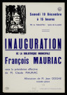 SAINTE-GENEVIEVE-DES-BOIS.- Inauguration de la bibliothèque municipale François Mauriac, [19 décembre 1972]. 