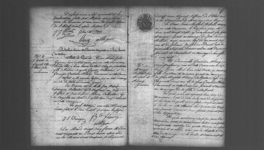 MORSANG-SUR-ORGE. Naissances, mariages, décès : registre d'état civil (1851-1861). 