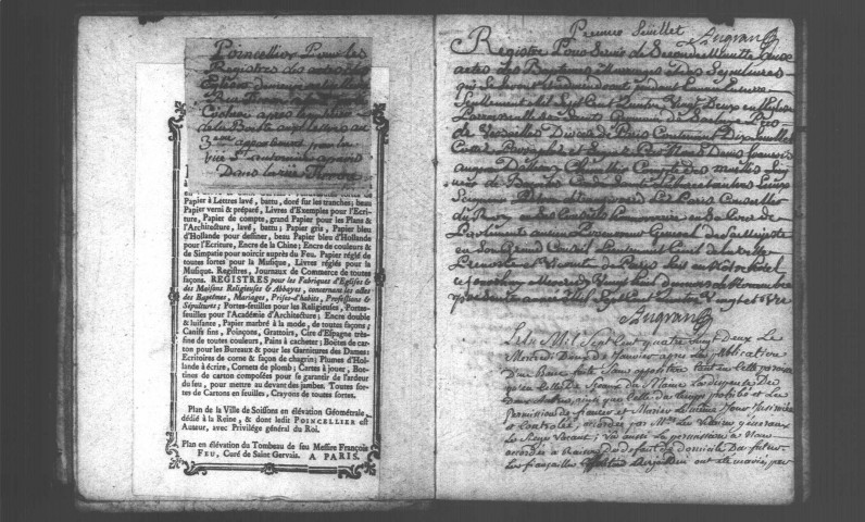 SACLAY. Paroisse Saint-Germain de Paris : Baptêmes, mariages, sépultures : registre paroissial (1771-1782). 