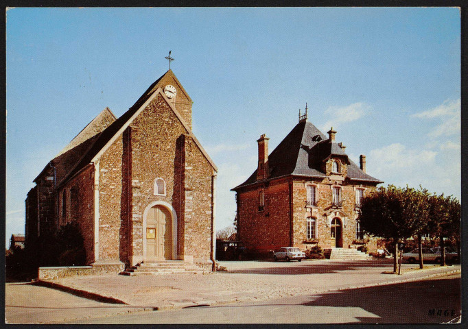 NOZAY.- L'église, la place et la mairie [1964-1980].