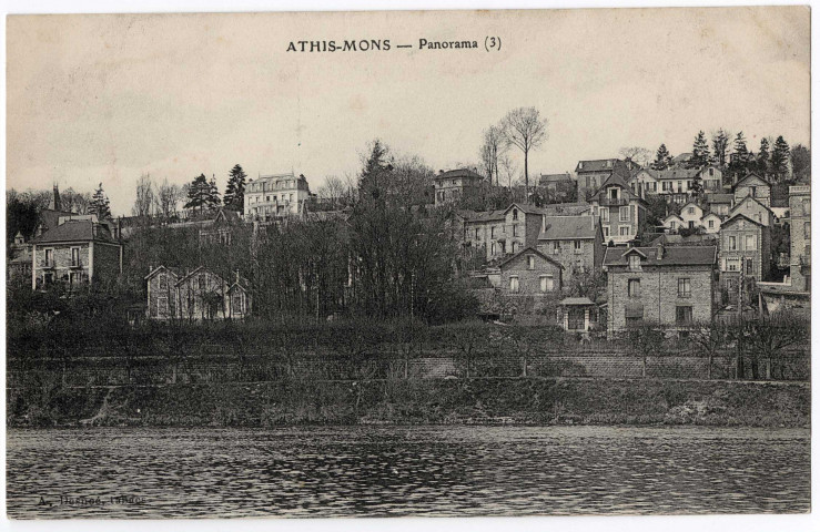 ATHIS-MONS. - Panorama, Desnoé, 2 mots, ad. 