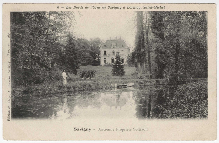 SAVIGNY-SUR-ORGE. - Ancienne propriété Soltikoff [Editeur Thévenet, 1906, 2 timbres à 2 centimes]. 