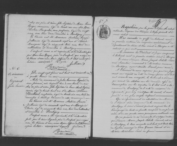 BOUTIGNY-SUR-ESSONNE. Naissances, mariages, décès : registre d'état civil (1861-1875). 