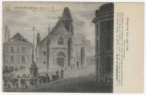 LONGJUMEAU. - L'église et la place (d'après dessin et gravure de 1835). Paul Allorge. 