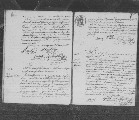 BREUILLET. Naissances, mariages, décès : registre d'état civil (1829-1836). 