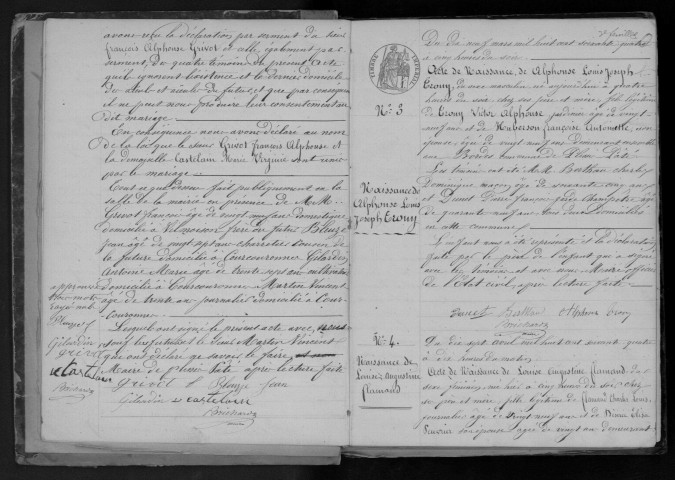PLESSIS-PATE (LE). Naissances, mariages, décès : registre d'état civil (1864-1882). 