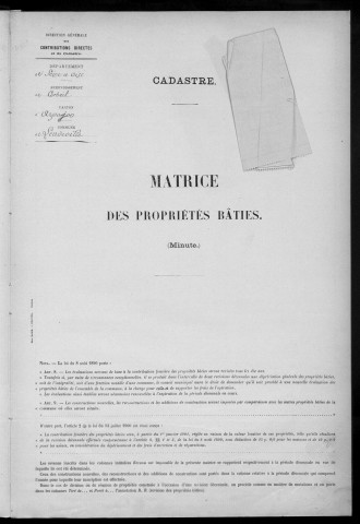 LEUDEVILLE. - Matrice des propriétés bâties [cadastre rénové en 1963]. 