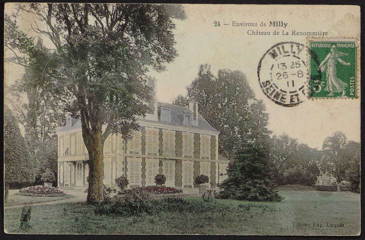 ONCY-SUR-ECOLE.- Château de la Renommière (26 août 1911).