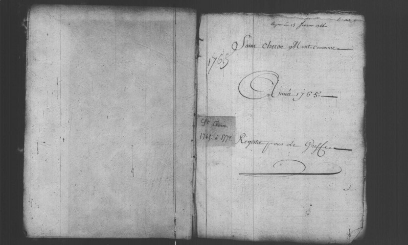 SAINT-CHERON. Paroisse Saint-Chéron : Baptêmes, mariages, sépultures : registre paroissial (1765-1772). 