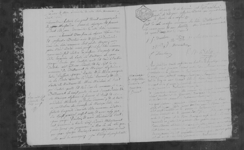 BALLANCOURT-SUR-ESSONNE. Naissances, mariages, décès : registre d'état civil (an VIII-1806). 