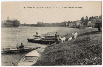 COUDRAY-MONTCEAUX (LE). - Une vue sur la Seine, Landry, 1932, 5 mots, 15 c, ad. 