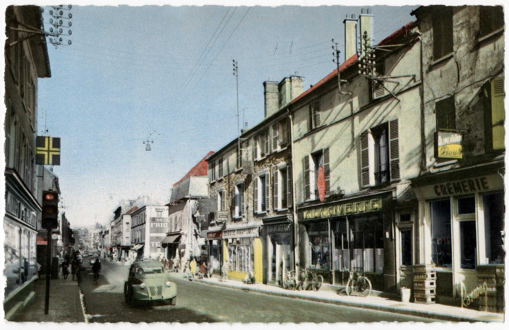 ESSONNES. - Rue de Paris [route nationale], Raymon, colorié. 
