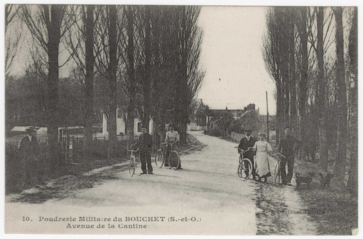 VERT-LE-PETIT. - Poudrerie militaire du Bouchet, avenue de la cantine [Editeur Audable]. 