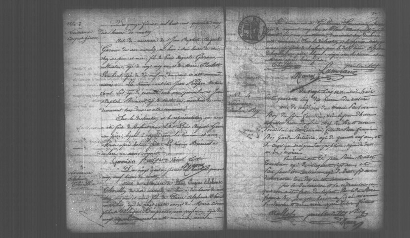 VILLEMOISSON-SUR-ORGE. Naissances, mariages, décès : registre d'état civil (1845-1857). 
