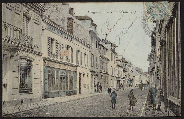 LONGJUMEAU.- Grande rue (septembre 1905).