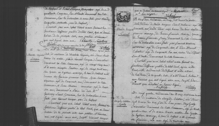 SOISY-SUR-SEINE. Naissances, mariages, décès : registre d'état civil (an XII-1810). 