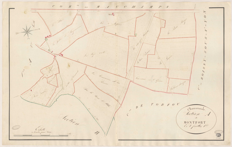 CHAMARANDE. - Section A : Montfort, 1ère feuille. 