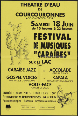 COURCOURONNES. - Festival de musique ""Caraïbes"" sur le lac, Théâtre d'eau, [18 juin 1994]. 