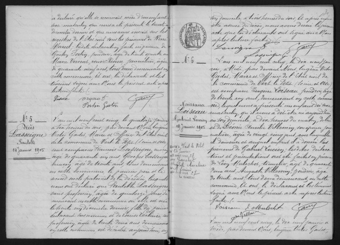 VERT-LE-PETIT. - Naissances, mariages, décès : registre d'état civil.