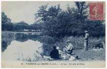VIGNEUX-SUR-SEINE. - Le lac. Un coin de pêche [Editeur Photo-édition, Debuisson, timbre à 20 centimes, bleue]. 