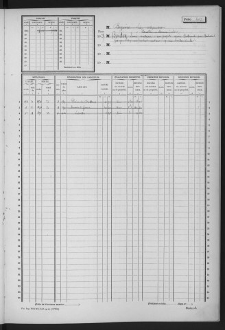 VILLABE. - Matrice des propriétés non bâties : folios 401 à la fin [cadastre rénové en 1937]. 