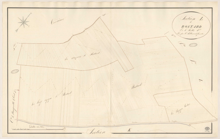 BOIGNEVILLE. - Section L : Bostard, 4e feuille.