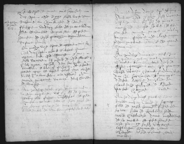 FONTENAY-LES-BRIIS. - Etat civil, registres paroissiaux : registre des baptêmes, mariages et sépultures (1616-1630). 