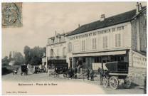 BALLANCOURT-SUR-ESSONNE. - Place de la Gare, Lecoq, 1900, 5 c. 