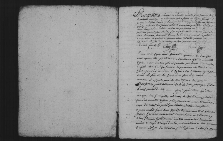 VILLEJUST. Paroisse Saint-Julien : Baptêmes, mariages, sépultures : registre paroissial (1759-1775). 