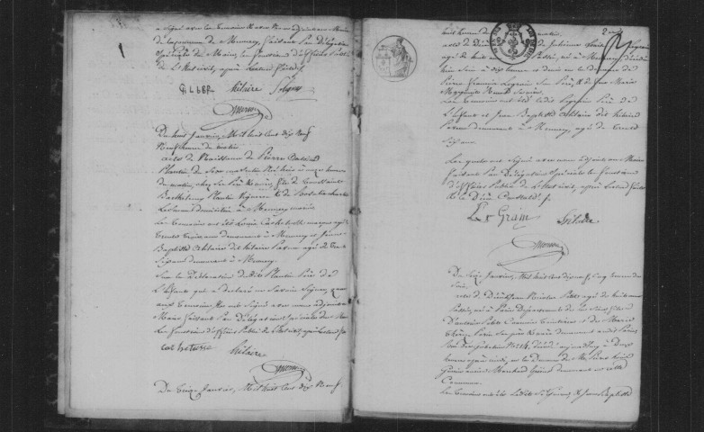 MENNECY. Naissances, mariages, décès : registre d'état civil (1819-1824). 