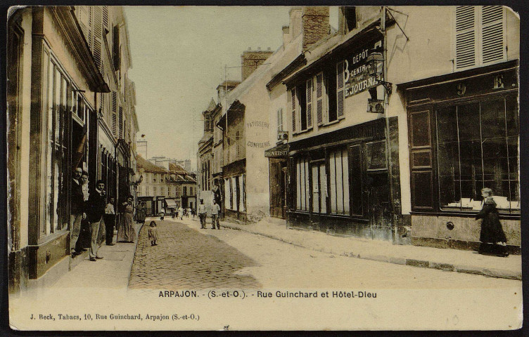 Arpajon.- Rue Guinchard et l'hospice [1904-1910]. 