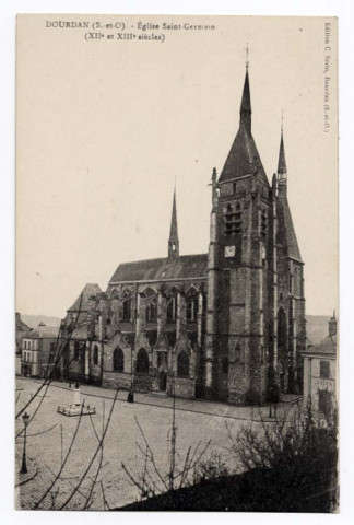 DOURDAN. - Eglise Saint-Germain (XII et XIIIeme siècles). Editeur Sevin. 