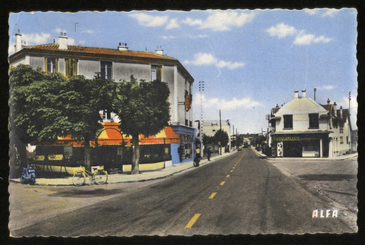 VIGNEUX-SUR-SEINE. -  La patte d'oie. Edition Alpha, 1964, 1 timbre à 20 centimes, colorisée. 