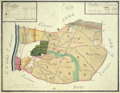 SAINT-GERMAIN-LE-VIEUX-CORBEIL et SAINT-JACQUES, faubourg de CORBEIL. - Plans d'intendance. Plan, Ech. 1/200 perches, Dim. 65 x 50 cm, [fin XVIIIe siècle]. 