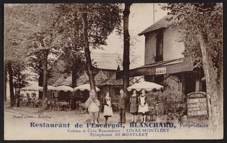 Linas.- Restaurant de l'Escargot (Blanchard propriétaire) [1925-1935]. 