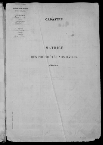 ATHIS-MONS. - Matrice des propriétés non bâties : folios 1 à 500 [cadastre rénové en 1933]. 