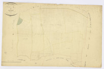 BOUTERVILLIERS. - Section B - Village (le), 3, ech. 1/2500, coul., aquarelle, papier, 65x100 (1824). 