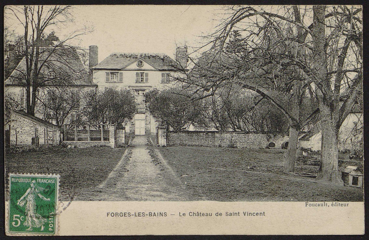 Forges-les-Bains.- Le château Saint-Vincent (19 septembre 1912). 
