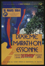 EVRY. - Dixième marathon de l'Essonne, 18 mars 1984. 