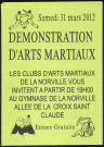 NORVILLE (la). - Démonstration d'arts martiaux, Gymnase de la Norville - allée de la Croix Saint-Claude, 31 mars 2012. 